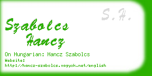 szabolcs hancz business card